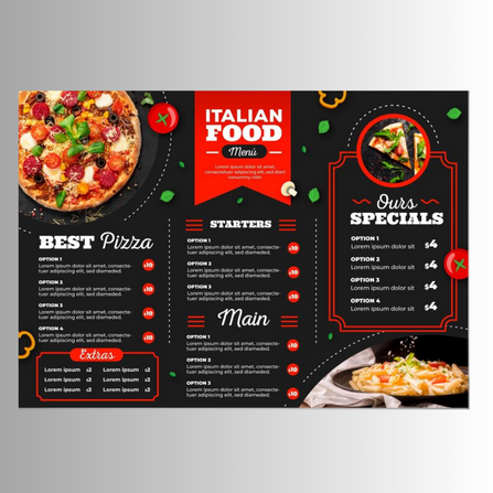 Menu card printing